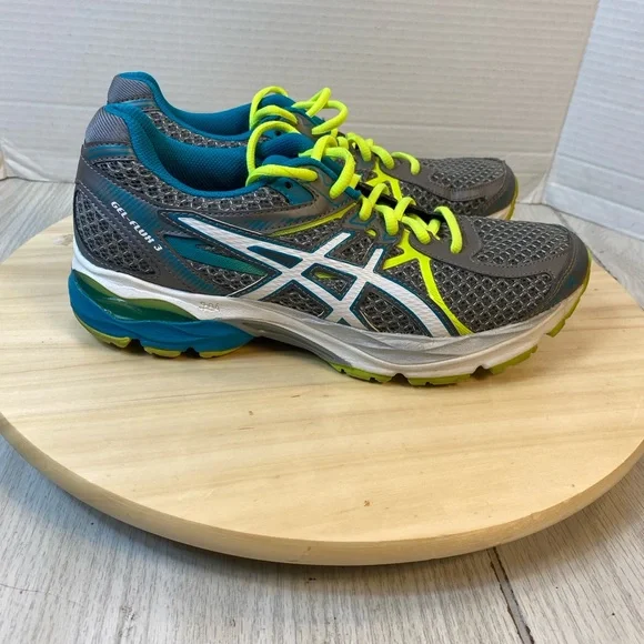 Asics Shoes Asics Gel Flux Womens Running Shoes Graytealneon